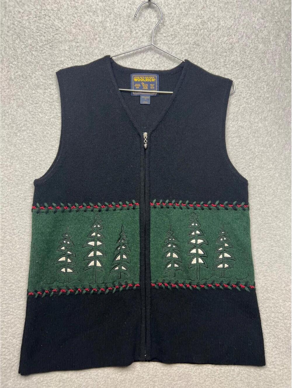 Vintage Woolrich Sleeveless Lambswool Vest Womens Size M Gannycore Cabin Rustic